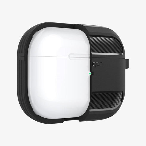 ACS05482 - Apple AirPods Pro 2 Case Rugged Armor in matte black showing the front